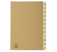 Exacompta - Réf. 22229E - 1 trieur Ordonator - couverture en kraft recyclé - intérieur en carte ivoire - onglets plastifiés alphabétiques - 24 compartiments - dim 25x33 cm - pour A4 - couleur brun