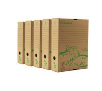 Exacompta - Réf. 225/0001Z Guildhall - Lot de 5 boîtes d'archivage boîtes écologiques robustes pour documents et dossiers - idéales pour le bureau à domicile