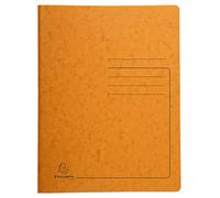 Exacompta - Réf. 240224E - 1 chemise de classement à ressort en carte lustrée 355 g/m² - couverture imprimée - chemise certifiée FSC® - dimensions 24 x 32 cm pour documents format A4 - couleur orange