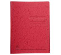 Exacompta - Réf. 240225E - Carton de 25 chemises de classement à ressort en carte lustrée 355 g/m² - couverture imprimée - chemise certifiée FSC® - dimensions 24 x 32 cm pour format A4 - rouge