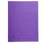Exacompta - Réf. 240228E - Carton de 25 chemises de classement à ressort en carte lustrée 355 g/m² - couverture imprimée - chemise certifiée FSC® - dimensions 24 x 32 cm pour format A4 - violet