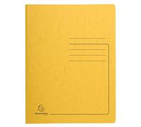 Exacompta - Réf. 240229E - 1 chemise de classement à ressort en carte lustrée 355 g/m² - couverture imprimée - chemise certifiée FSC® - dimensions 24 x 32 cm pour documents format A4 - couleur jaune