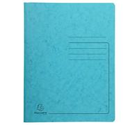 Exacompta - Réf. 240236E - Carton de 25 chemises de classement à ressort en carte lustrée 355 g/m² - couverture imprimée - chemise certifiée FSC® - dimensions 24 x 32 cm pour format A4 - turquoise
