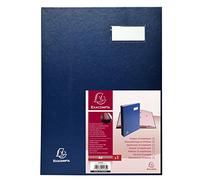 Exacompta Parapheur direction Réf. 24185E – 18 compartiments – dos à soufflets toilé – bleu 24x32 cm