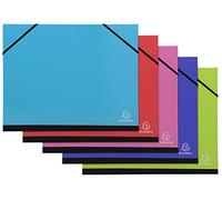 Exacompta - Réf. 25529E - 1 carton à dessin Iderama - avec élastiques - intérieur papier blanc - dos toilé - dimensions 28 x 38 cm - format à classer B4 (250 x 353 mm) - couleurs aléatoires