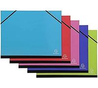 Exacompta - Réf. 25829E - 1 carton à dessin Iderama - avec élastiques - intérieur papier blanc - dos toilé - dimensions 52 x 72 cm - format à classer Raisin (500 x 650 mm) - couleurs aléatoires