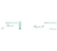 Exacompta - Réf. 25E - Paquet de 10 carnets à souche REÇUS - 50 feuillets papier chèque amagnétique 95g/m2 Clairefontaine - Chaque feuillet est prédécoupé - format horizontal 105 x 270 mm