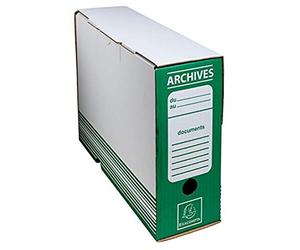 Exacompta - Réf. 261003H - Carton de 50 boîtes archive en intérieur kraft - Dos de 80 mm - Pour format A4 - Dimensions 25 x 35 cm - Couleur vert - Livrées à plat