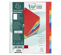 Exacompta - Réf. 2612E - Intercalaires en véritable carte lustrée rigide 400g/m2 FSC® avec 12 onglets neutres - Page d'indexation fournie - Format à classer A4 maxi - Dimensions 24,5 x 29,7 cm