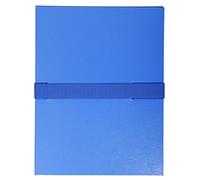 Exacompta - Réf. 2642E - Carton de 10 chemises à dos extensible balacron sans rabat - fermeture par sangle auto-agrippante/scratch - capacité 1000 feuilles - dim 24 x 32 cm - pour format A4 - bleu