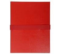 Exacompta - Réf. 2645E - Carton de 10 chemises à dos extensible balacron sans rabat - fermeture par sangle auto-agrippante/scratch - capacité 1000 feuilles - dim 24 x 32 cm - pour format A4 - rouge