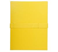 Exacompta - Réf. 2649E - Carton de 10 chemises à dos extensible balacron sans rabat - fermeture par sangle auto-agrippante/scratch - capacité 1000 feuilles - dim 24 x 32 cm - pour format A4 - jaune