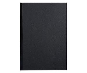 Exacompta - Réf. 27801E - Paquet de 25 plats pour couvertures Forever - en carte rigide grain cuir 270g/m2 pour reliure A4 - convient à tout type de reliure - Noir