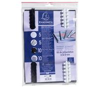 Exacompta - Réf. 27809E - Paquet de 25 plats pour couvertures Forever - en carte rigide grain cuir 270g/m2 pour reliure A4 - convient à tout type de reliure - couleurs blanc, bleu, ivoire noir, rouge