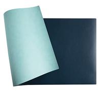 Exacompta - Réf. 29142E - 1 Sous-mains souple Home Office - en simili cuir (polyuréthane) bicolore - souple et résistant, protège bureau, tapis de souris-40x80 cm -couleur tropique/canard -livré roulé