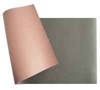 Exacompta - Réf. 29143E - 1 Sous-mains souple Home Office - en simili cuir (polyuréthane) bicolore - souple et résistant, protège bureau, tapis de souris - 40x80 cm - couleur nude/gris - livré roulé