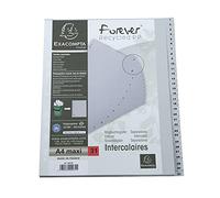 Exacompta - Réf. 2931E - Intercalaires gris en polypropylène recyclé avec 31 onglets imprimés numériques de 1 à 31 - Format à classer A4 maxi - Dimensions 24,5 x 29,7 cm - certifiés Ange Bleu