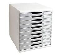 Exacompta Module de classement Modulo 10 tiroirs - gris