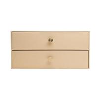 Exacompta - Réf. 30602E - Module de rangement à 2 tiroirs Office By Me - En carton recyclé - Pour document A4+, Dimensions : Profondeur 17x largeur 35,5 x Hauteur 27cm - Coloris Beige
