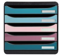 Exacompta Module de classement BIG BOX+ Skandi – Caisson 5 tiroirs A4+ (34,7×27,8×27,1 cm)