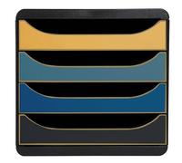 Exacompta - Réf. 310505D - Module de classement, de rangement BIG-BOX Néo Déco - Caisson 4 tiroirs pour document A4+ - Dimensions extérieures : Profondeur 34,7 x largeur 27,8 x Hauteur 26,7 cm