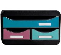 Exacompta - Réf. 311606D - SMALL-BOX MINI 3 tiroirs Skandi - 1 tiroir pour documents au format A4+ - 2 tiroirs fins pour les petits accessoires, stylos, notes - Dimensions 34,7 x 27,8 x 13,5 cm