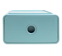 Exacompta - Réf. 315433D - 1 Module de classement Tiny Box 1 tiroir Skandi superposable - Dimensions extérieures : Profondeur 19 x largeur 26,5 x Hauteur 10 cm - Bleu givré