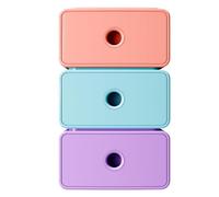 Exacompta - Réf. 315707D - Carton de 3 modules de classement Tiny Box 1 tiroir Candy Tidy superposable - Dimensions extérieures : Profondeur 19 x largeur 26,5 x Hauteur 10 cm - Couleurs assorties