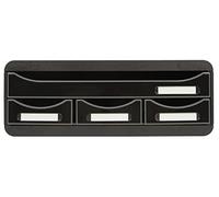 Exacompta module de classement à tiroirs Toolbox, 4 tiroirs format à l'talienne A4+ - Noir