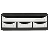 Exacompta - Réf. 3197213D - Toolbox mini caisson individuel à 4 tiroirs pour ranger les petits ustensiles - Dimensions extérieures : Profondeur 27 x largeur 35,5 x Hauteur 13,5 cm - Blanc brillant