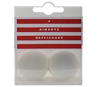 Exacompta - Réf. 32000E - Boîte de 8 aimants F32 - Force magnétique 730 grs - Diamètre 32 mm - Adaptés aux tableaux magnétiques, pêle-mêle pour afficher des photos - Couleur blanc