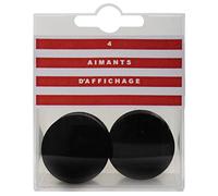 Aimants Exacompta Magnétiques F32 - Boîte de 4 - Diam.32mm - Noir Noir G