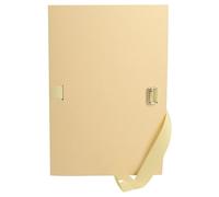 Exacompta - Réf. 320E - Carton de 10 chemises à dos extensible en papier toilé couleur - dos extensible jusqu'à 16 cm - fermeture par sangle - dimensions 26 x 36 cm - pour folio - couleur mastic