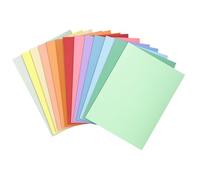 Exacompta - Réf. 330000E - Paquet 100 chemises rigides SUPER 210 g/m2 aux couleurs pastel - chemises certifiées PEFC™ - dimensions 24 x 32cm pour format A4 - 10 couleurs assorties