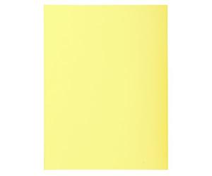 Exacompta - Réf. 330005E - Carton de 5 paquets de 100 chemises rigides SUPER 210 g/m2 aux couleurs pastel - chemises certifiées PEFC™ - dimensions 24 x 32cm pour format A4 - couleur canari