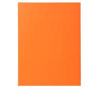 Exacompta - Réf. 330007E - Carton de 5 paquets de 100 chemises rigides SUPER 210 g/m2 aux couleurs pastel - chemises certifiées PEFC™ - dimensions 24 x 32cm pour format A4 - couleur orange