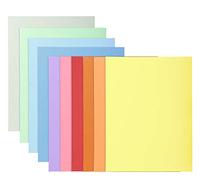 Exacompta - Réf. 330100E - 10 Paquets de 10 chemises rigides SUPER 210 g/m2 aux couleurs pastel - chemises certifiées PEFC™ - dimensions 24 x 32cm pour format A4 - 10 couleurs assorties
