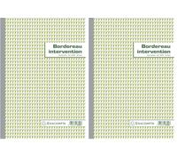 Exacompta - Réf. 3302AE - 1 Manifold BORDEREAU INTERVENTION - 50 feuillets numérotés et autocopiants - duplicatas (1 original + 1 copie) - format A4 - certifié FSC - fabriqué en france (Lot de 2)