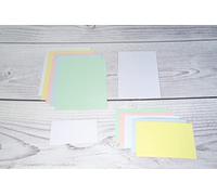 Exacompta - Réf. 3308B - Paquet de 100 fiches bristol unies non perforées - sous film - compatibles avec imprimante jet d'encre, laser et photocopieur - format 55 x 74 mm - couleur blanc