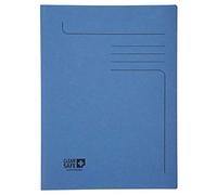 Exacompta Chemises Réf. 33122E – Paquet de 5, 2 rabats Clean'Safe 400 g/m², 24×32 cm Bleu