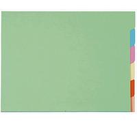 Exacompta Chemises à onglets – Paquet 10 jeux de 6, 24×32 cm, 210 g/m², couleurs pastel, PEFC
