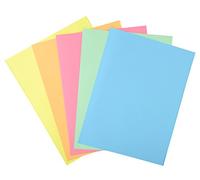 Exacompta - Réf. 339000E - Paquet de 50 chemises rigides avec 1 rabat SUPER 210 g/m² - couleurs pastel - chemises certifiées PEFC™- dimensions 24 x 32 cm pour format A4 - 5 couleurs assorties