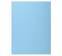 Exacompta - Réf. 339006E - Paquet de 50 chemises rigides avec 1 rabat SUPER 210 g/m² - couleurs pastel - chemises certifiées PEFC™- dimensions 24 x 32 cm pour documents format A4 - couleur bleu clair