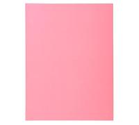 Exacompta - Réf. 340003E - Carton de 5 paquets de 100 chemises semi rigides SUPER 160 g/m2 aux couleurs pastel - chemises certifiées PEFC™ - dimensions 24 x 32 cm pour formart A4 - couleur rose