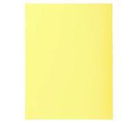 Exacompta - Réf. 340005E - Carton de 5 paquets de 100 chemises semi rigides SUPER 160 g/m2 aux couleurs pastel - chemises certifiées PEFC™ - dimensions 24 x 32 cm pour formart A4 - couleur canari