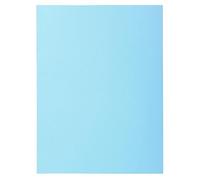 Exacompta - Réf. 340006E - Carton de 5 paquets de 100 chemises semi rigides SUPER 160 g/m2 aux couleurs pastel - chemises certifiées PEFC™ - dimensions 24 x 32 cm pour formart A4 - couleur bleu clair