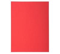 Exacompta - Réf. 340012E - Carton de 5 paquets de 100 chemises semi rigides SUPER 160 g/m2 aux couleurs pastel - chemises certifiées PEFC™ - dimensions 24 x 32 cm pour formart A4 - couleur rouge