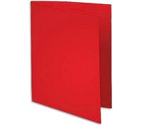 Exacompta Chemises-dossiers toucher Peau d'âne - Carte forte 160g 24 x 32 cm - Rouge