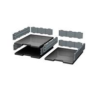 Exacompta - Réf. 340714D - MODULODOC - Système de classement modulaire pour documents A4+, modules à cases de hauteur normale 5,6 cm - Dimensions : 36,3 x 30,5 x 10,5 cm - coloris noir/gris foncé