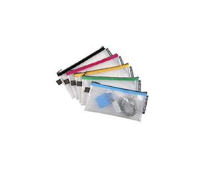 Exacompta - Réf. 34130E - 1 pochette avec fermeture éclair ZIP - En Polypro souple pour ranger des fournitures, accessoires de beauté - Format à classer 10x21cm (DL) - 5 couleurs aléatoires